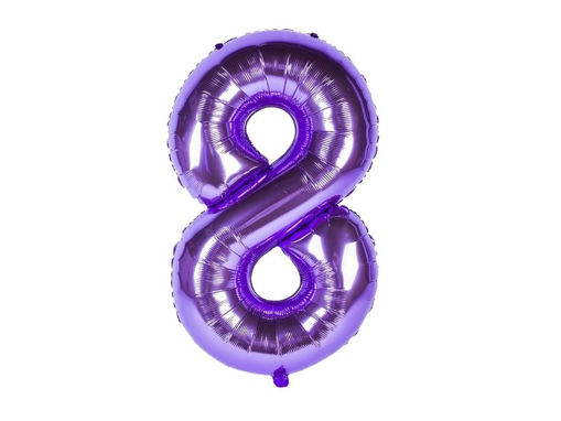Picture of FOIL BALLOON NUMBER 8 PURPLE 40 INCH
